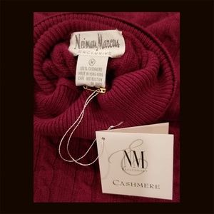Neiman Marcus Ribbed Turtleneck Cashmere Sweater